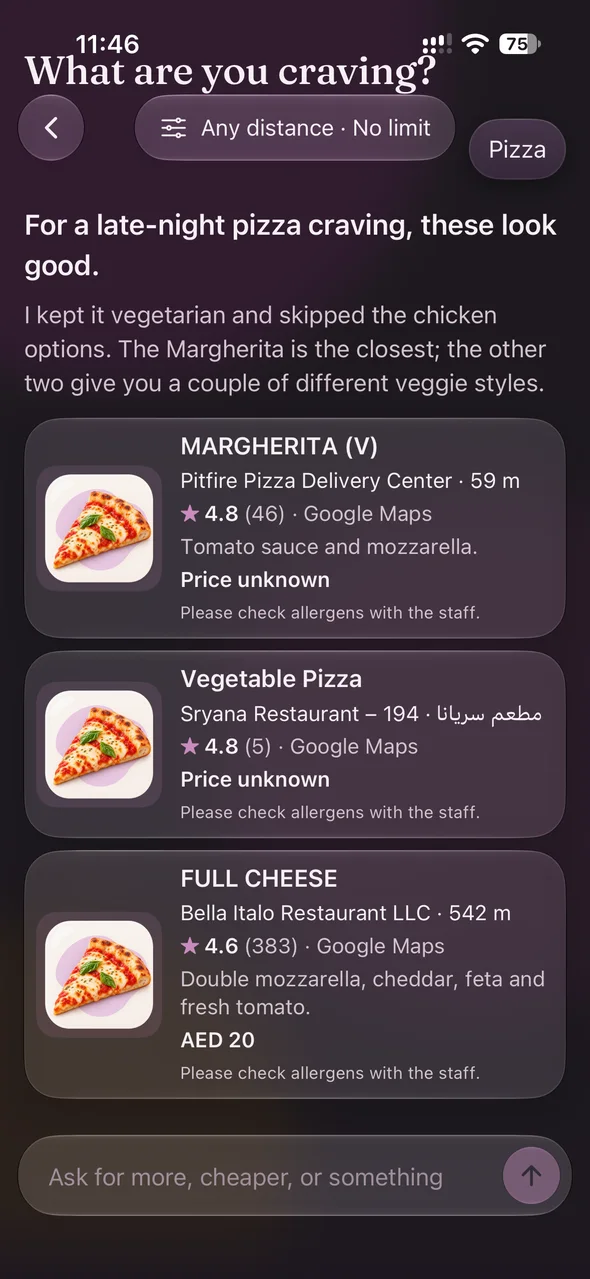 Hanee: Results, dark mode